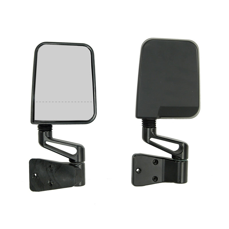 Rugged Ridge 87-02 Jeep Wrangler YJ/TJ Black Dual Focus Door Mirror Kit Exterior Trim Rugged Ridge