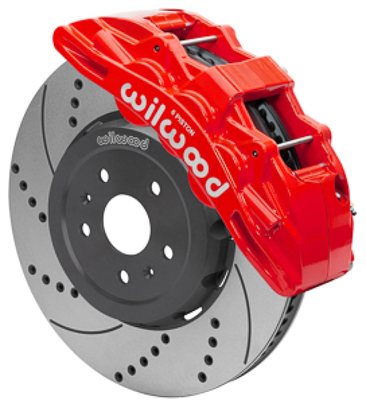 Wilwood SX6R Big Brake Dynamic Front Brake Kit 15in Drilled & Slotted Red 2020+ Chevy C8 Corvette Big Brake Kits Wilwood