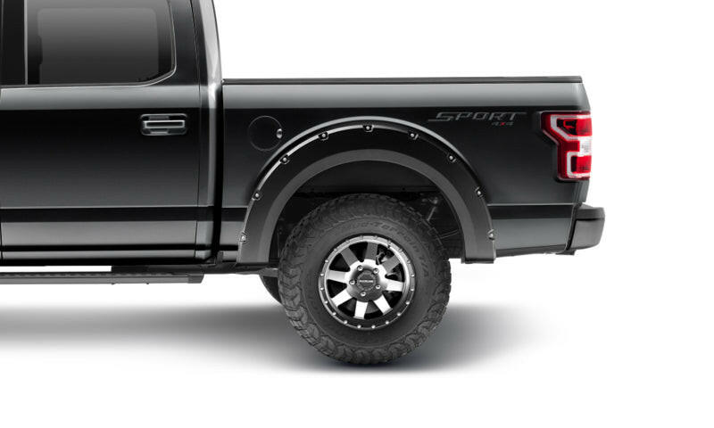 Bushwacker 18-20 Ford F-150 (Excl Models w/Tech Pkg) Pocket Style Flares 4pc - Agate Black Met Fender Flares Bushwacker