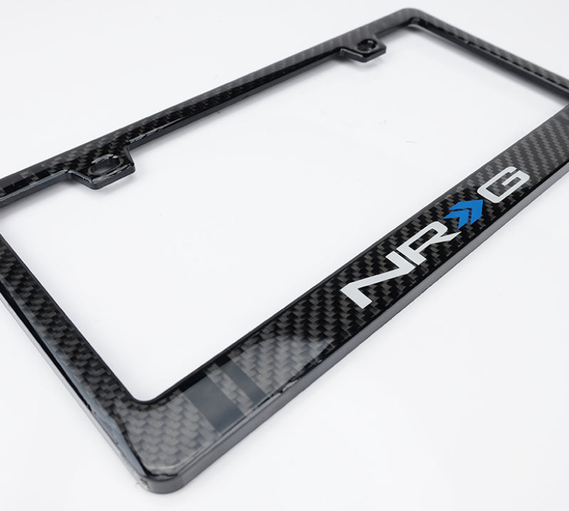 NRG Carbon License Plate Frame/ Fiber Poly Dip Finish Wet w/ NRG Logo Carbon Accessories NRG