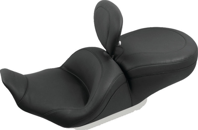 Mustang 08-21 Harley Electra Glide Std,Rd Glide,Rd King,Str Glide Solo Seat w/Diamond Stitch - Black Solo Motorcycle Seats Mustang Motorcycle