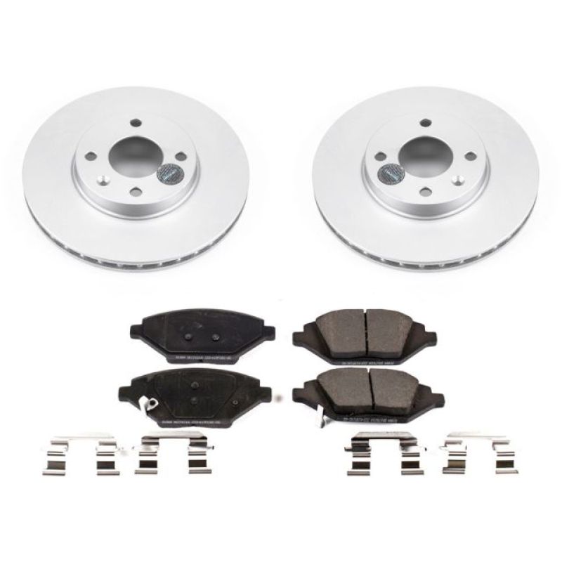 Power Stop 16-19 Chevrolet Spark Front Z17 Evolution Geomet Coated Brake Kit Brake Kits - Performance Blank PowerStop
