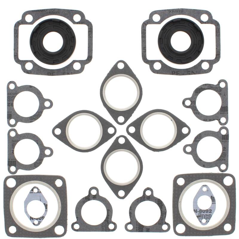 Vertex Gaskets 98-99 Arctic Cat Jag Deluxe Complete Gasket Kit w/ Oil Seals Engine Hardware Vertex Pistons