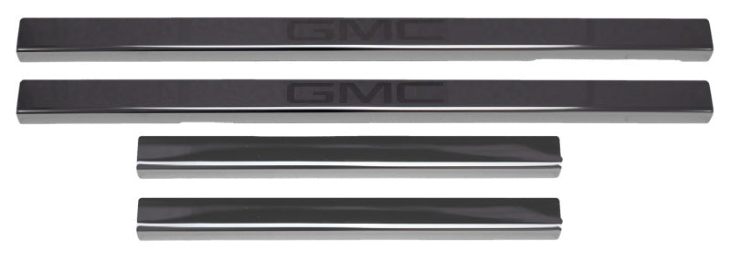 Putco 2020 GMC Sierra LD/HD - Crew Cab w/ GMC Etching (4pc) Black Platinum Door Sills Door Panels Putco