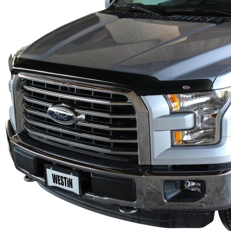 Westin 2015-2017 Ford F-150 Wade Platinum Bug Shield - Smoke Stone/Bug Deflectors Westin