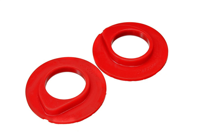 Energy Suspension 90-96 Ford F-150/Ford Bronco Front Coil Spring Isolator Set - Red Bushing Kits Energy Suspension