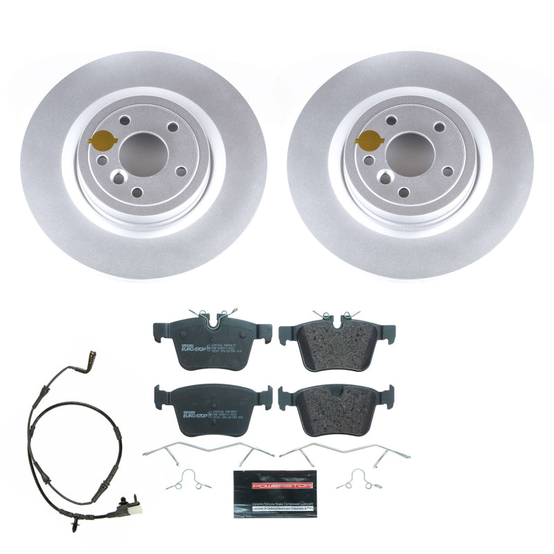 Power Stop 17-20 Jaguar XE Rear Euro-Stop Brake Kit Brake Kits - OE PowerStop