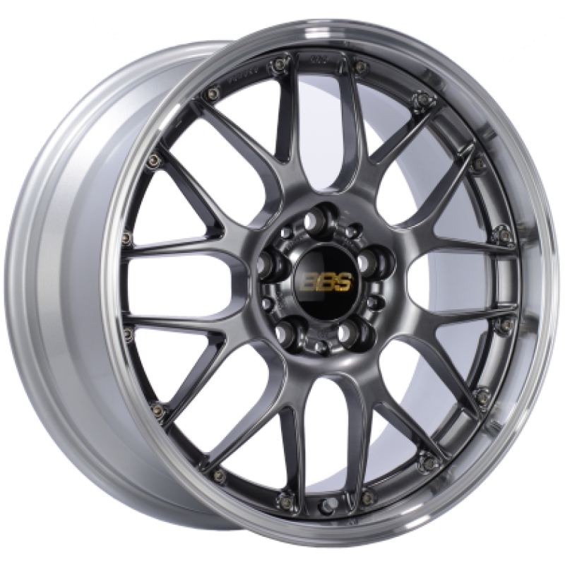 BBS RS-GT 20x8.5 5x112 ET38 Diamond Black Center Diamond Cut Lip Wheel - 82mm PFS Required Wheels - Forged BBS