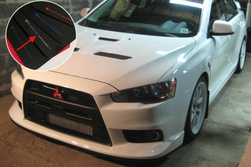 Rally Armor 08-17 Mitsubishi EVO X Black UR Mud Flap w/ Silver Logo Mud Flaps Rally Armor