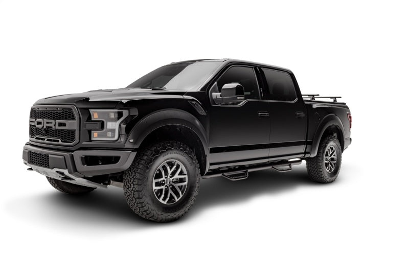 N-Fab Nerf Step 15-17 Ford F-150 SuperCrew - Tex. Black - Cab Length - 3in Side Steps N-Fab