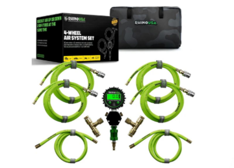 Rhino USA Multi-Tire Inflation Kit (4-Wheel)(Green) Tire Pressure Sensors Rhino USA