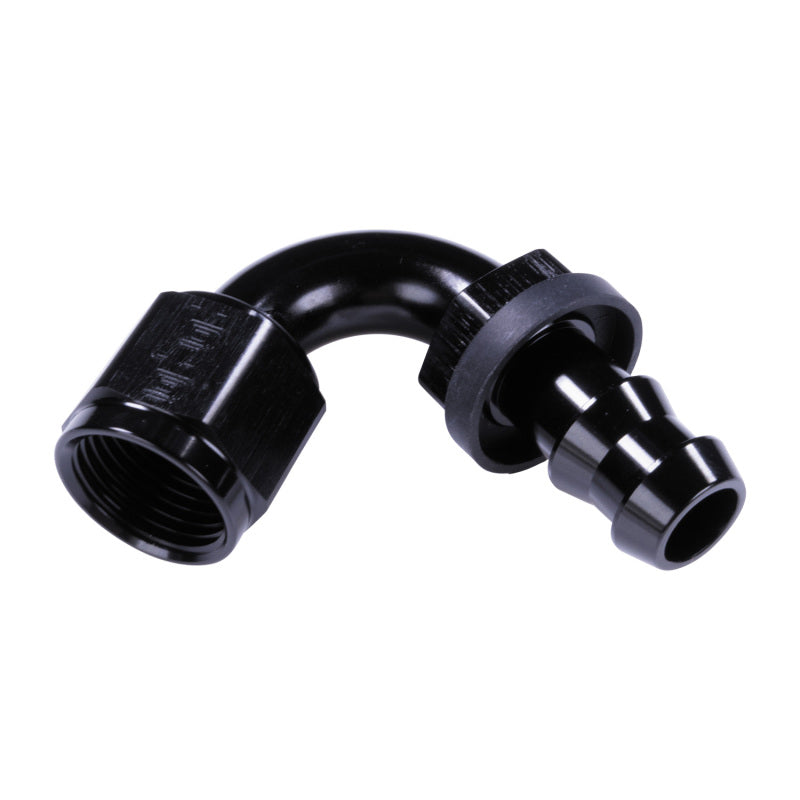 Russell 8AN Twist-Lok 120 Degree Hose End - Black Fittings Russell