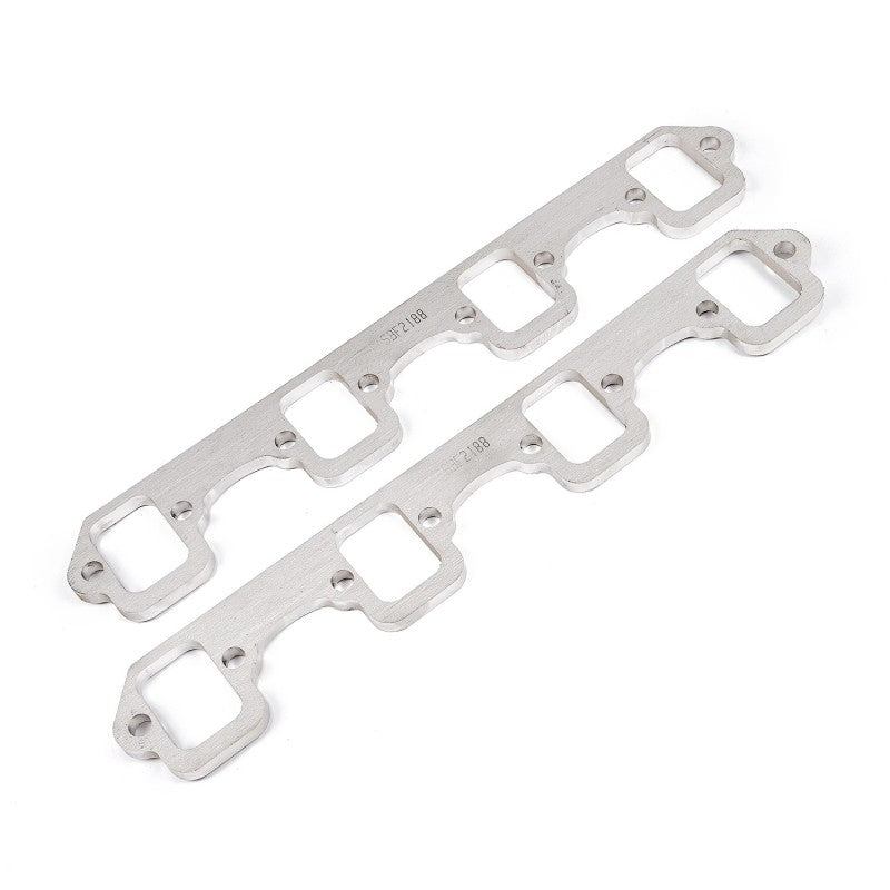Stainless Works SBF Rectangular Shaped Port Header 304SS Exhaust Flanges 1-7/8in Primaries (2in BP) Flanges Stainless Works