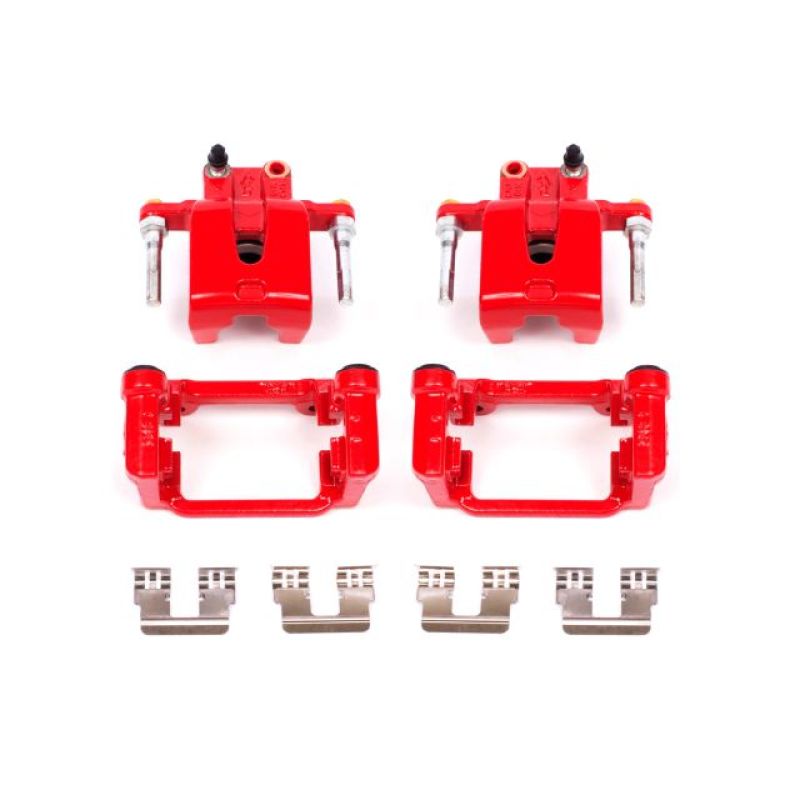 Power Stop 05-19 Chrysler 300 Rear Red Calipers w/Brackets - Pair Brake Calipers - Perf PowerStop