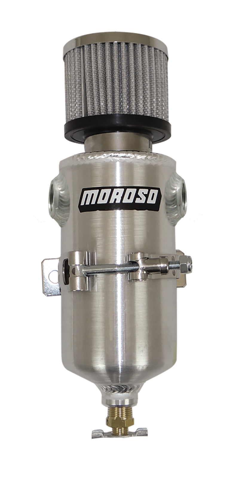 Moroso Breather Tank/Catch Can - Two 1/2in NPT Female Fittings - Aluminum Oil Catch Cans Moroso
