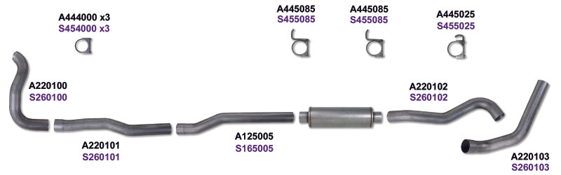 Diamond Eye KIT 4in TBSGL SS DDG4X4 89-93 Dodge 5.9L Cummins 2500/3500 Turbo Back Diamond Eye Performance