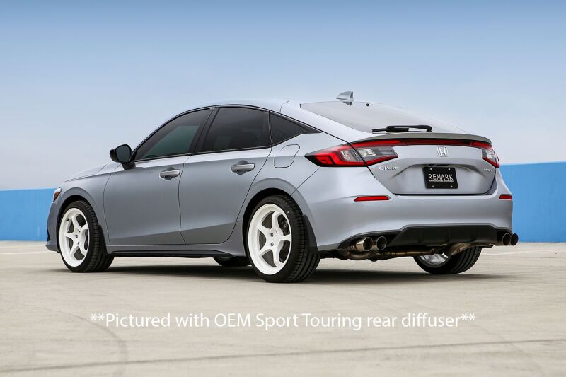 Remark 2022+ Honda Civic Sport Hatchback FL2 (Link Loop) Catback Exhaust Burnt Stainless Steel Tip Catback Remark