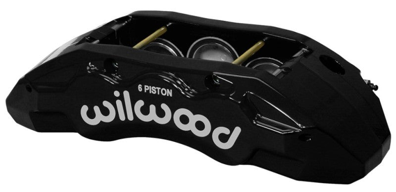 Wilwood Caliper-TX6R- L/H - Black 2.00/1.88/1.88in Pistons 1.38in Disc Brake Calipers - Perf Wilwood