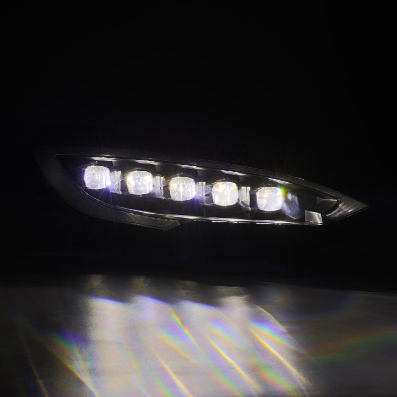 AlphaRex 12-21 Tesla Model S NOVA-Series LED Proj Headlights Blk w/Activtn Light & Seq.Sig / SB DRL Headlights AlphaRex