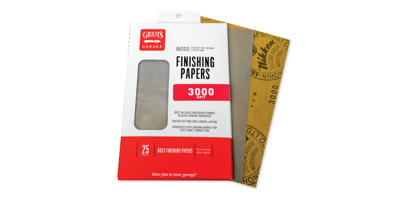 Griots Garage BOSS Finishing Papers - 3000g - 5 .5in x 9in (25 Sheets) Tools Griots Garage