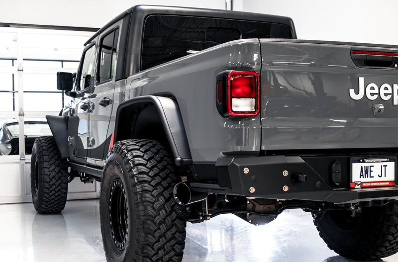 AWE Tuning 20-21 Jeep Gladiator JT 3.6L Tread Edition Cat-Back Single Side Exhaust - Diamond Blk Ti Catback AWE Tuning