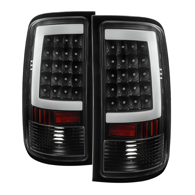 xTune GMC Sierra 07-13 LED Tail Lights Black ALT-ON-GS07-G2-LED-BK Tail Lights SPYDER