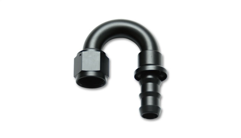 Vibrant -10AN Push-On 180 Deg Hose End Fitting - Aluminum Fittings Vibrant