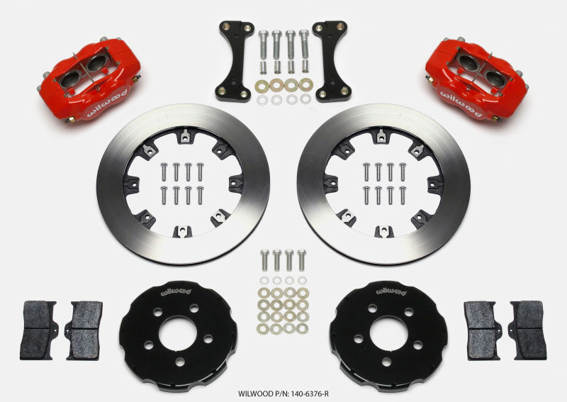 Wilwood Forged Dynalite Front Hat Kit 12.19in Red 00-04 PT Cruiser/03-04 SRT/4 Big Brake Kits Wilwood