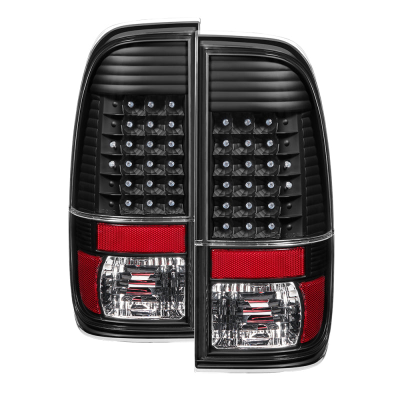 xTune Ford F150 Styleside 97-03 / F250/350/450/550 99-07 LED Tail Lights Black ALT-JH-FF15097-LED-BK Tail Lights SPYDER