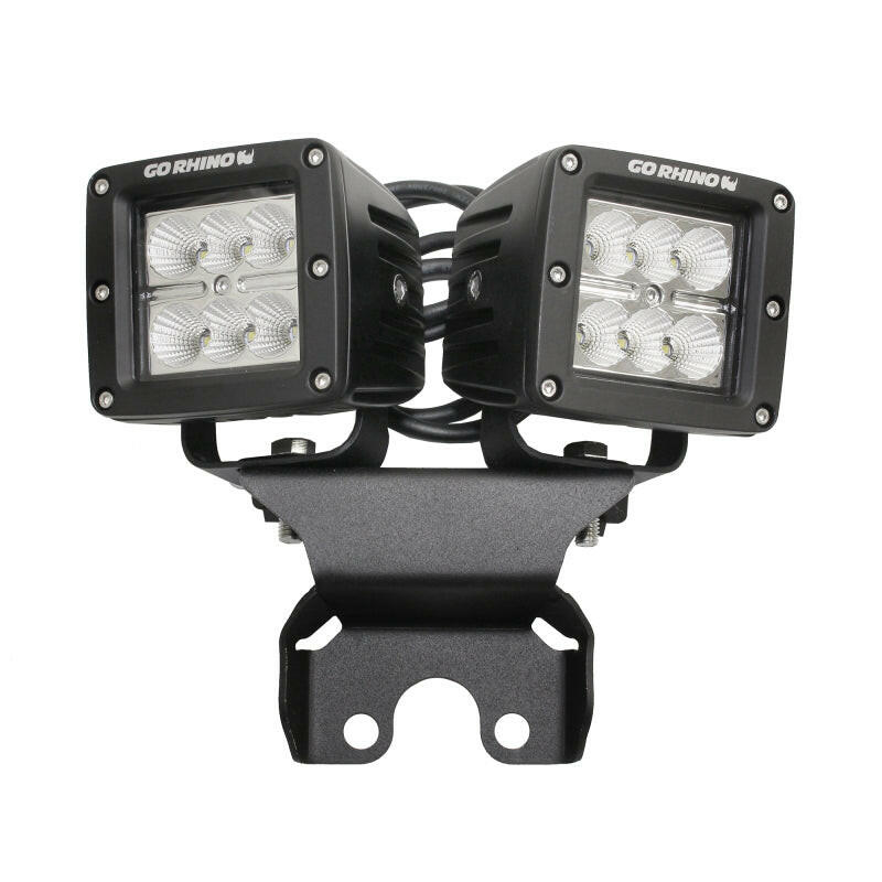 Go Rhino 18-20 Jeep Wrangler JL/JLU Light Mount - One or Two 3in Cubes Light Mounts Go Rhino
