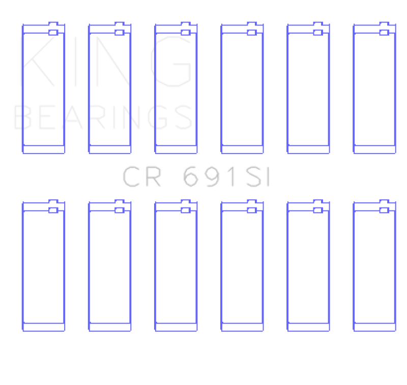 King Engine Bearings Ford V-6 183. (Size +0.75mm) Connecting Rod Bearing Set Connecting Rods King Engine Bearings