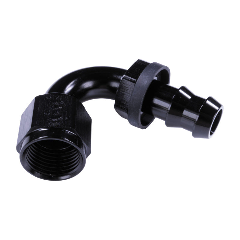 Russell 8AN Twist-Lok 120 Degree Hose End - Black Fittings Russell