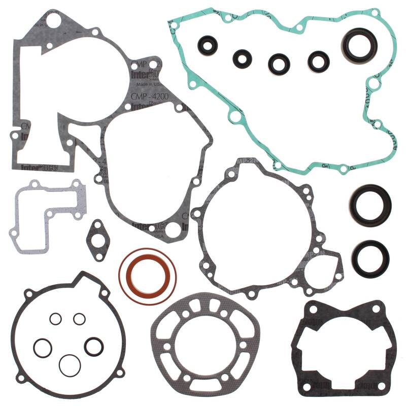 Vertex Gaskets 93-97 KTM EXC 125 Complete Gasket Kit w/ Oil Seals Engine Hardware Vertex Pistons