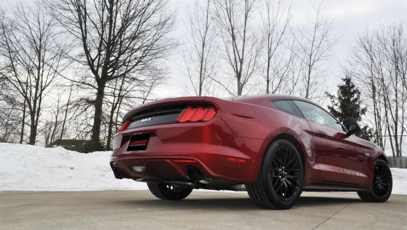 Corsa 2015-2017 Ford Mustang GT Fastback 5.0 3in Xtreme Cat Back Exhaust w/ Dual Black 4.5in Tips Catback CORSA Performance