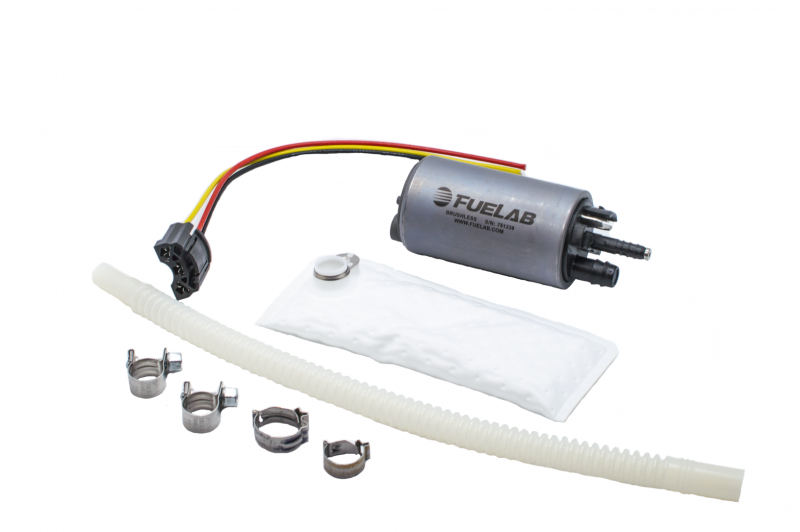 Fuelab 496 In-Tank Brushless Fuel Pump w/9mm Barb & 6mm Barb Siphon - 500 LPH Fuel Pumps Fuelab
