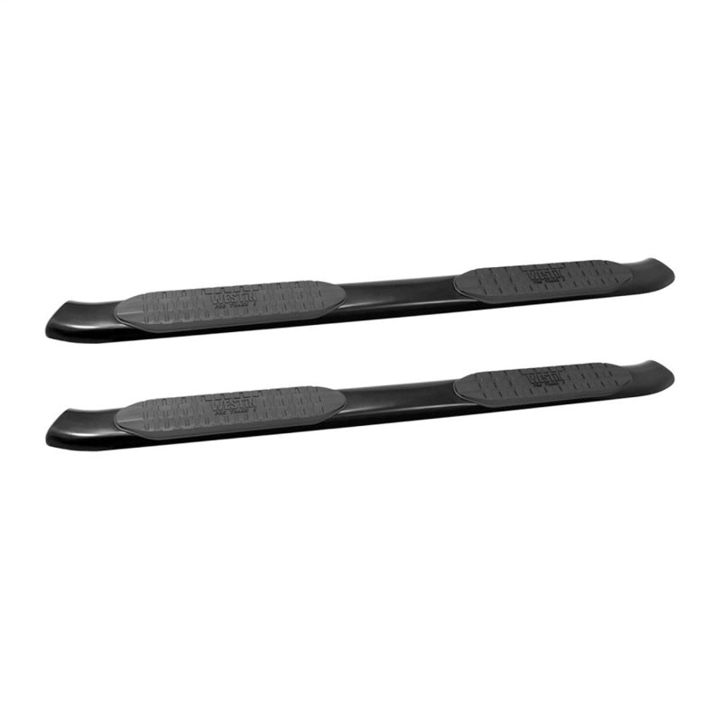 Westin 2007-2013 Chevy Silverado 1500 Crew Cab PRO TRAXX 5 Oval Nerf Step Bars - Black Nerf Bars Westin