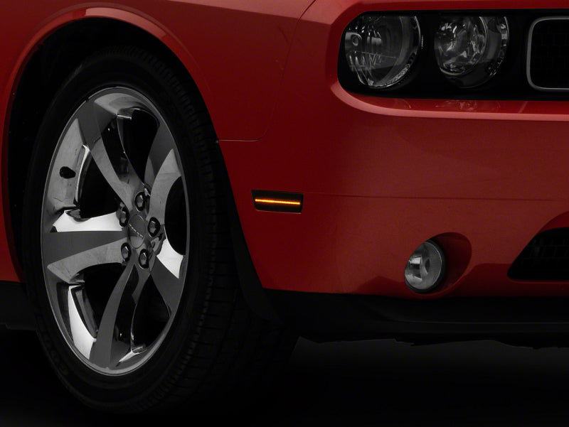 Raxiom 08-14 Dodge Challenger Axial Series LED Side Marker Lights- Smoked Sidemarkers & Indicators Raxiom
