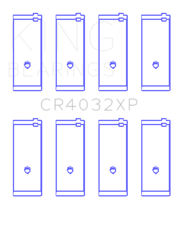 King Engine Bearings Toyota 4AGE/4AGZE 16V 1.6L 0.25 Oversized Tri-Metal Performance Rod Bearing Set Bearings King Engine Bearings