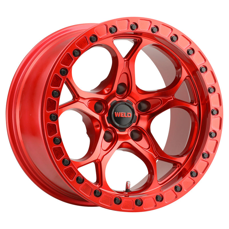 Weld Off-Road W906 17X9 Ledge Beadlock 5X127 ET-12 BS4.50 Candy Red / Red Ring 71.5 Wheels - Cast Weld