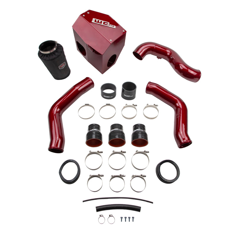 Wehrli 13-18 Cummins 6.7L Stage 2 High Flow Bundle Kit - WCFab Red Cold Air Intakes Wehrli