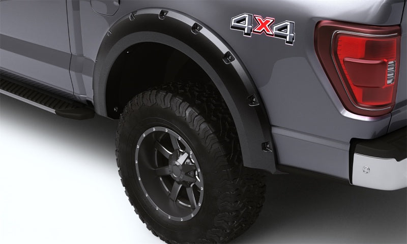 Bushwacker 08-10 Ford F-250 / F-350 Super Duty (Excl. Dually) Forge Style Flares 4pc - Black Fender Flares Bushwacker