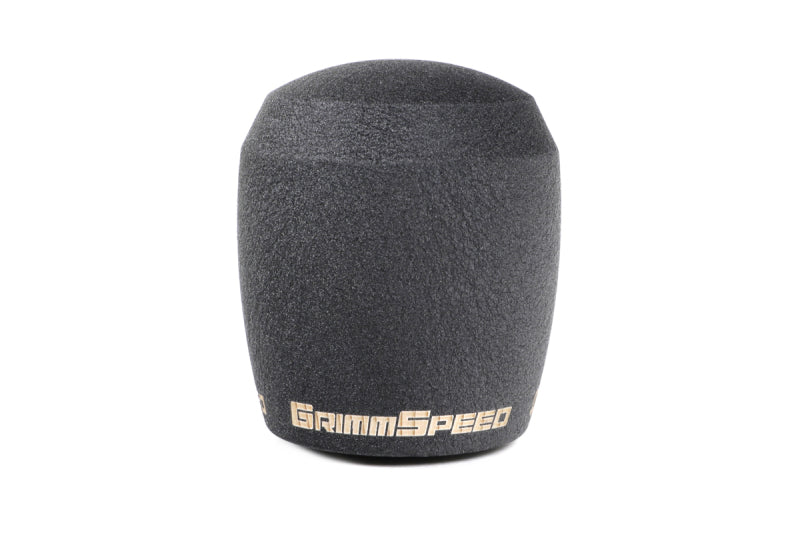 GrimmSpeed Stubby Shift Knob Stainless Steel Black - M12x1.25 Shift Knobs GrimmSpeed