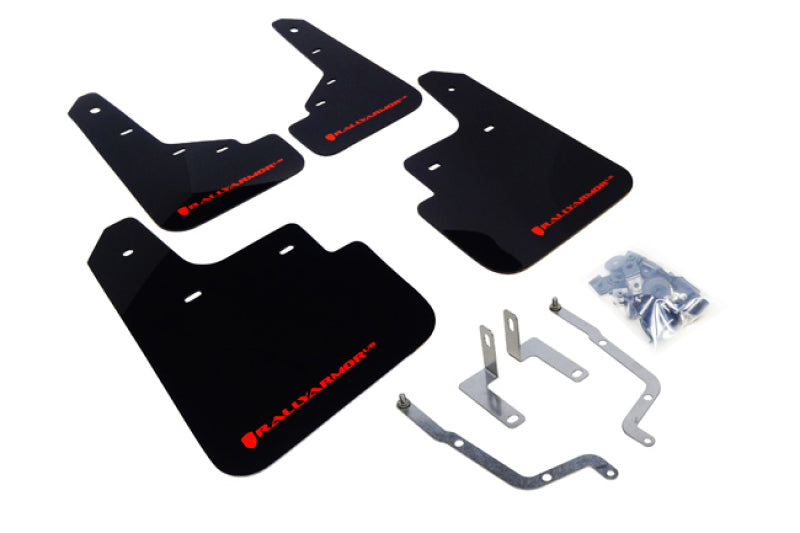 Rally Armor 14-18 Mazda3 Black UR Mud Flap w/Red Logo Mud Flaps Rally Armor