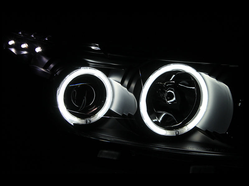 ANZO 2008-2010 Scion Xb Projector Headlights w/ Halo Black Headlights ANZO