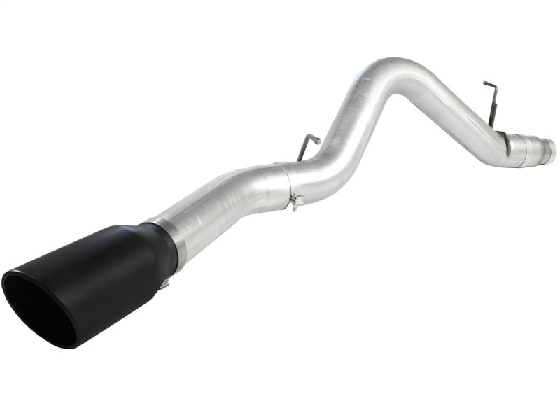 aFe Atlas Exhaust 5in DPF-Back Al Steel 11-13 GM Diesel Trucks V8-6.6L (td) LML (Blk Tip) DPF Back aFe