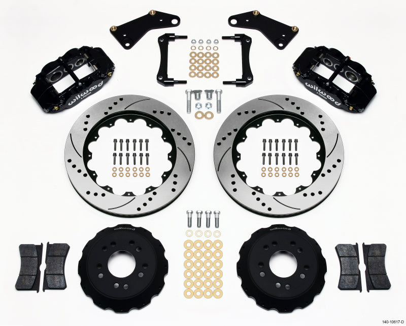 Wilwood Narrow Superlite 6R Front Hat Kit 14.00in Drilled 65-82 Corvette C2/C3 Big Brake Kits Wilwood