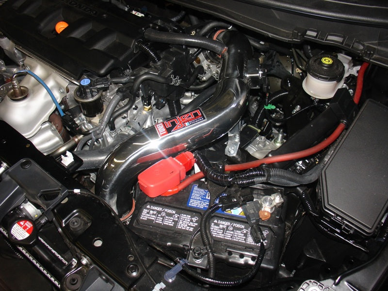 Injen 12-13 Honda Civic Black Polish Tuned Air Intake w/ MR Tech/Web Nano-Fiber Dry Filter Cold Air Intakes Injen