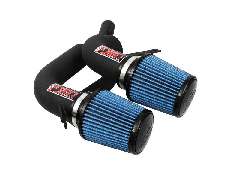 Injen 08-09 535i E60 3.0L L6 Twin intake & AMSOIL Filters Wrinkle Black Short Ram Intake Cold Air Intakes Injen