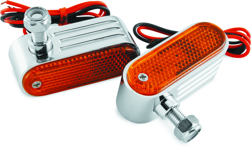 BikeMaster Marker/Side Lights 5/16in Mount Dual Bulb Amber Sidemarkers & Indicators BikeMaster