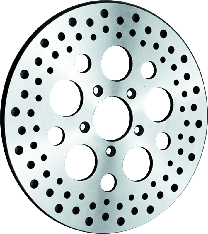 Bikers Choice 84-16 Big Twin & XL Front 11.5 Inch OEM Style Brake Rotor Exc Touring/Dyna 11.8 Brake Rotors - Drilled Bikers Choice